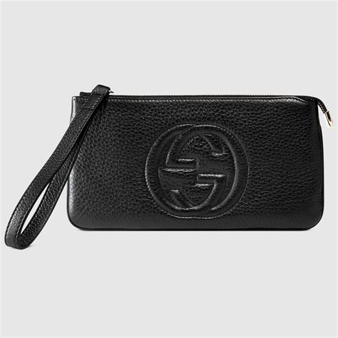 gucci white embossed wrist pouch|Gucci clutch handbags.